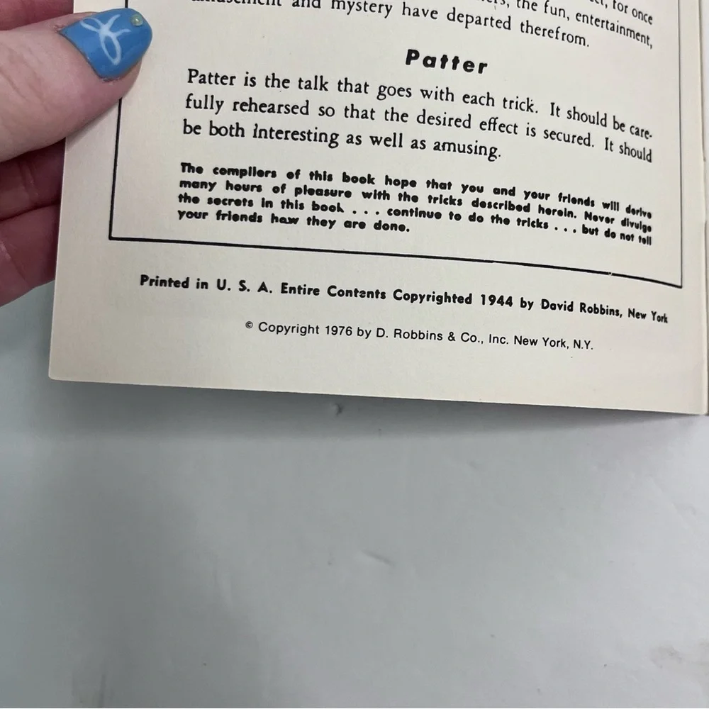 102 ez‎ magic tricks new and unusual nteertainment 1976 booklet ephemera